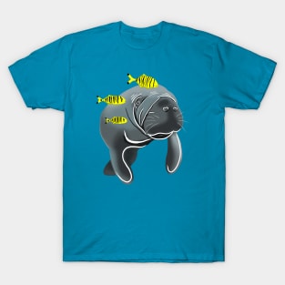 Dugong and Golden Trevally Fishes T-Shirt